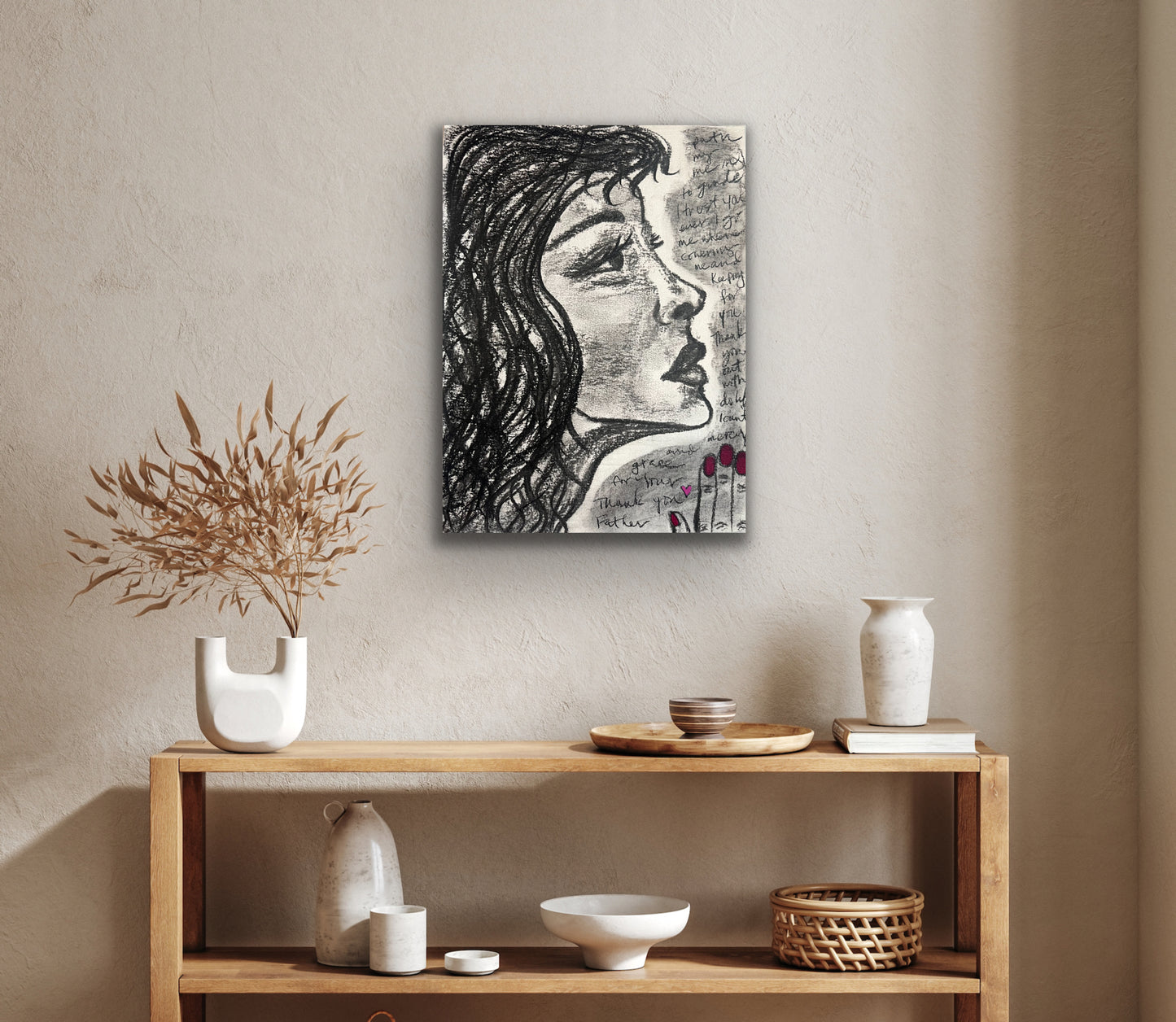 Woman in Prayer - Canvas Print