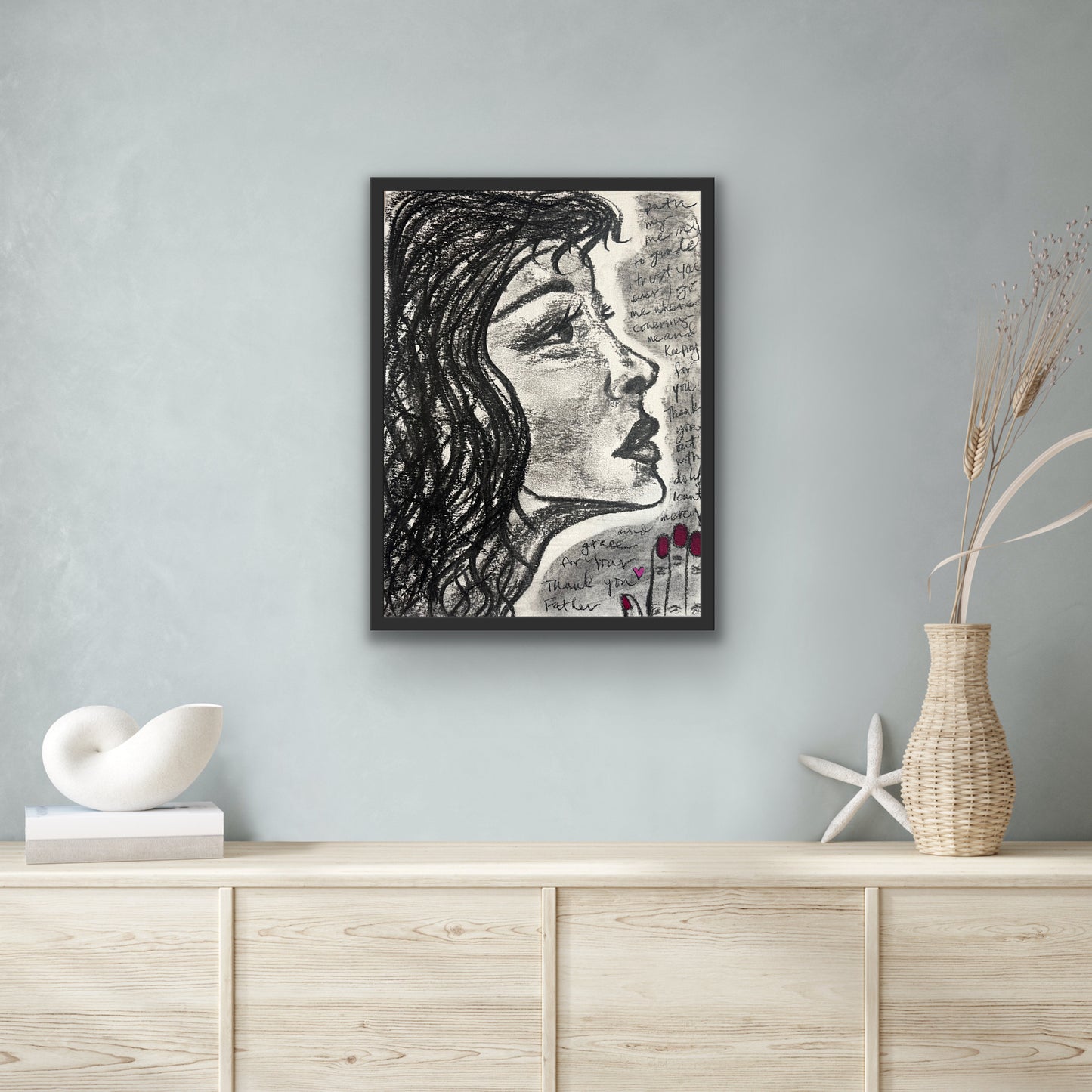 Woman in Prayer - Framed